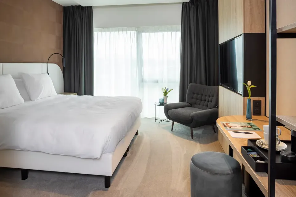 Een comfortkamer in Van der Valk Hotel Gent